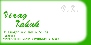 virag kakuk business card