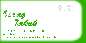 virag kakuk business card